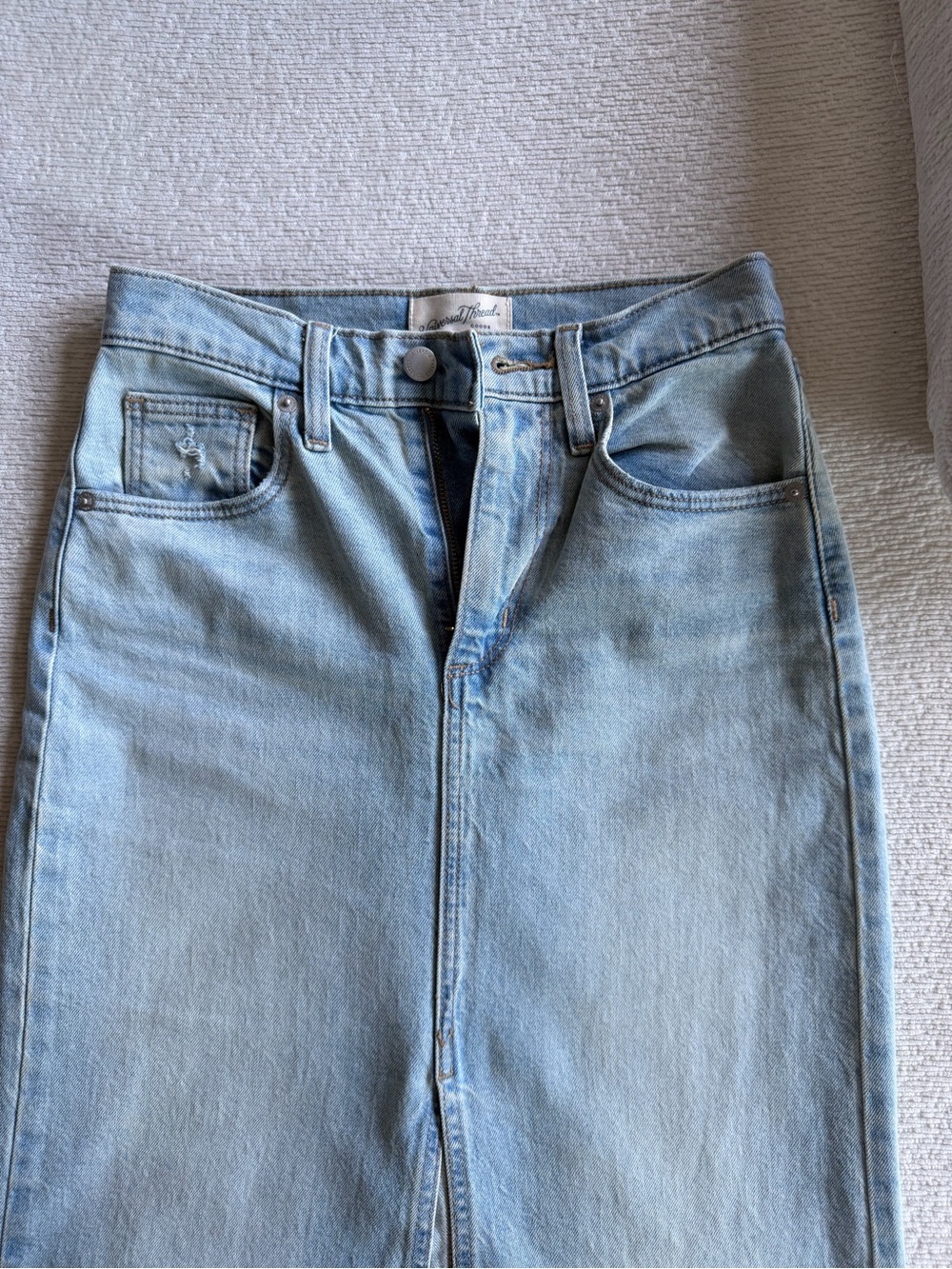 Universal Thread Light Blue Denim Midi Skirt